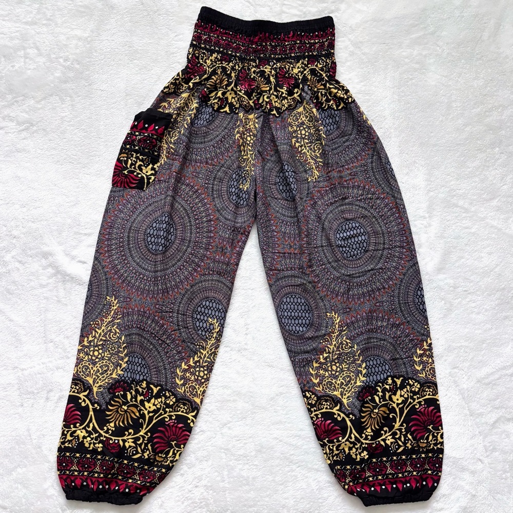 Harem Boho Multi-Colored Gypsy Pants--One Size